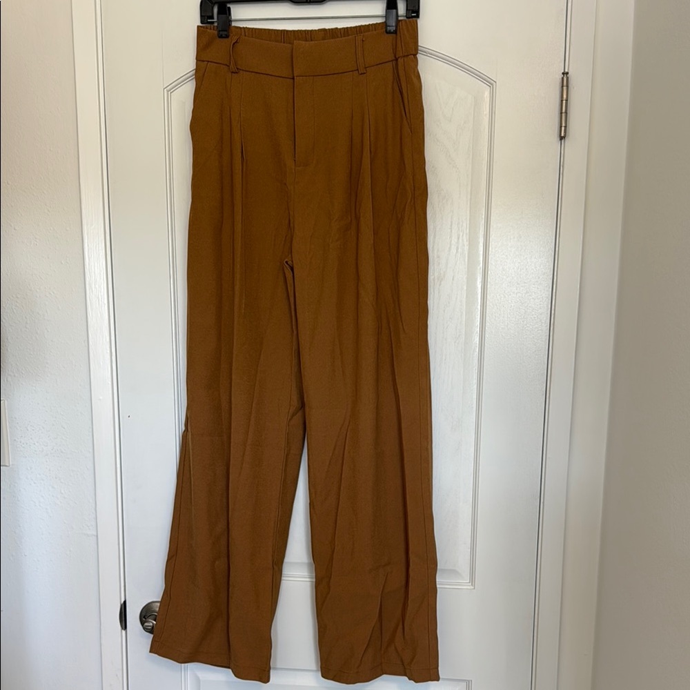 Stylish Brown Wide-Leg Pants